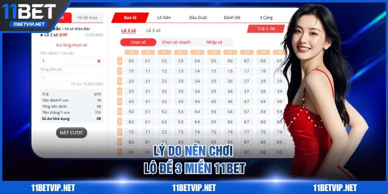 Lý do nên chơi lô đề 3 miền 11BET